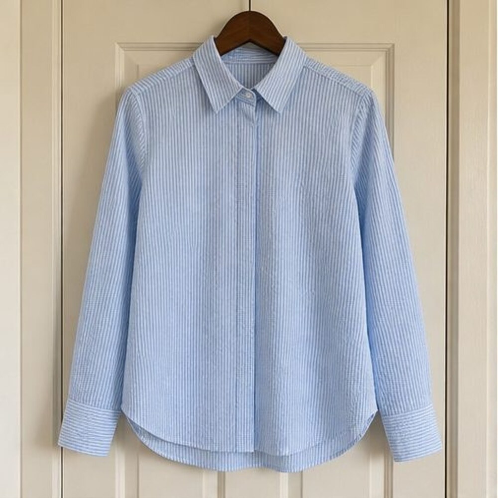 Gray Tie Neck Blouse